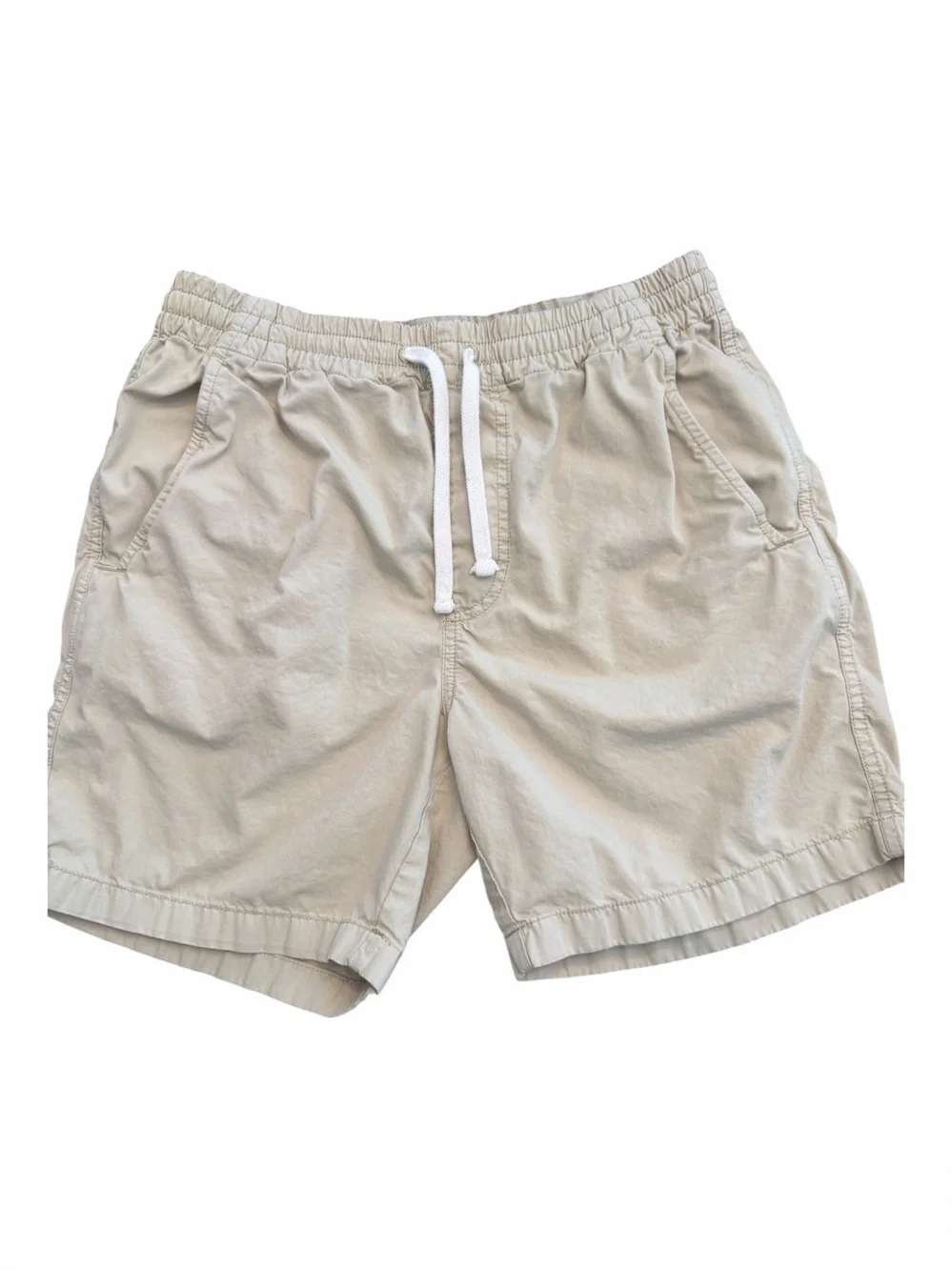 Vintage J.Crew “Sporting Life” Drawstring Shorts in tan color Size Small